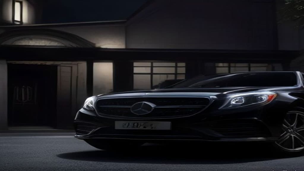 Mercedes S-Class at a luxury curb arrival