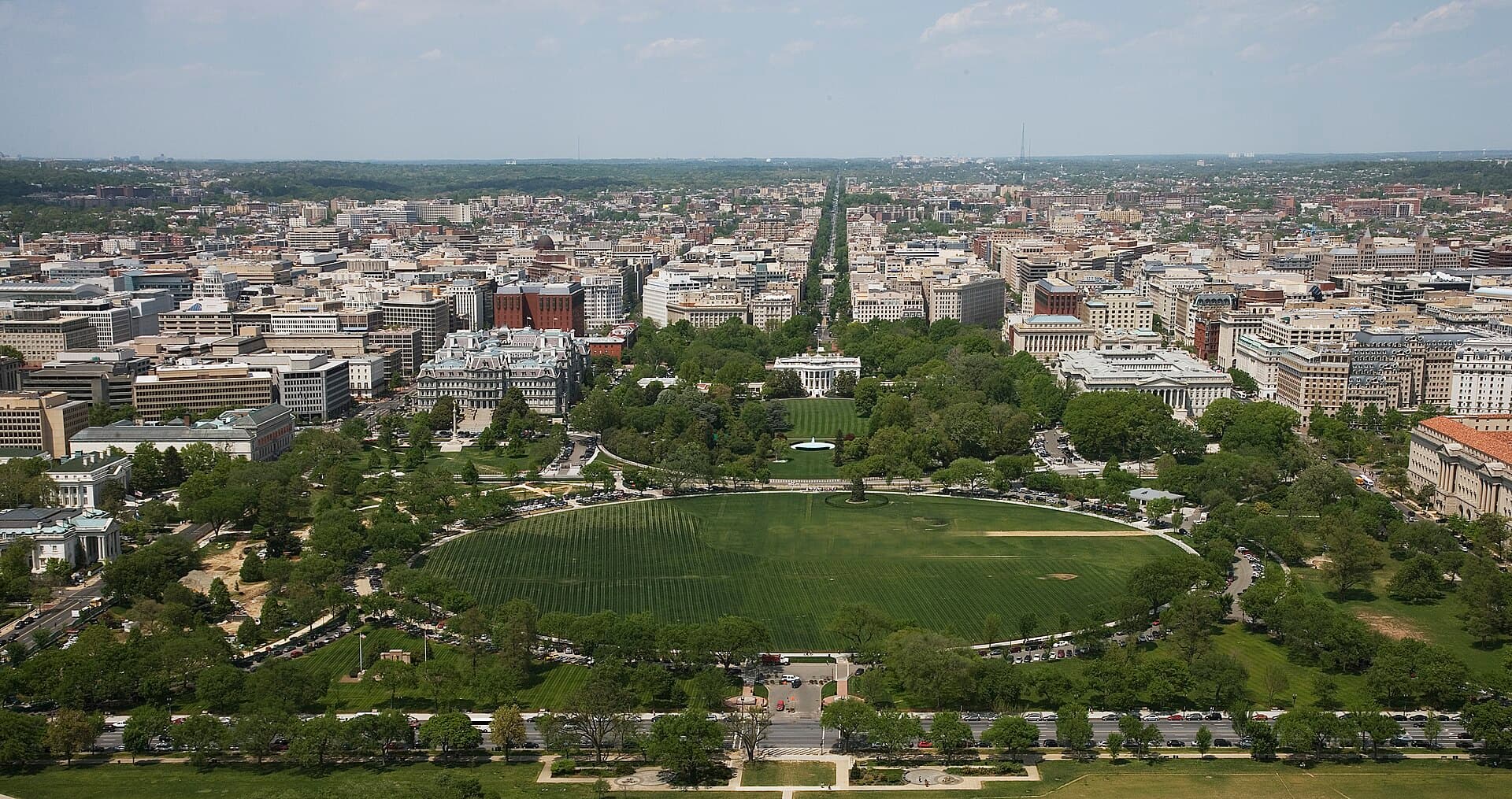 Washington, DC, USA — Aerial view of White House and downtown, Washington, D.C LCCN2010630891