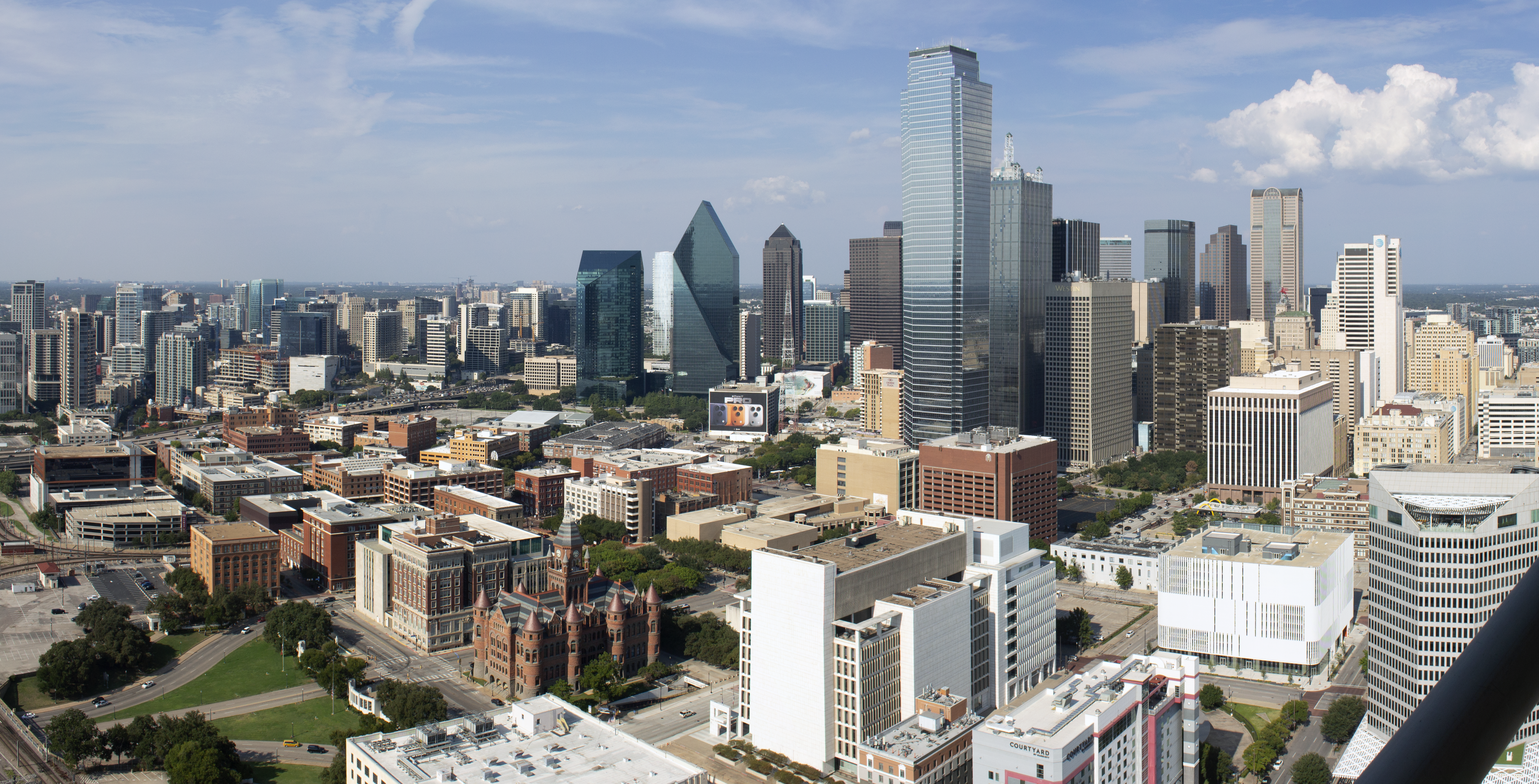 Dallas, USA — Dallas Texas skyline from Reunion Tower September 2025 (cropped)